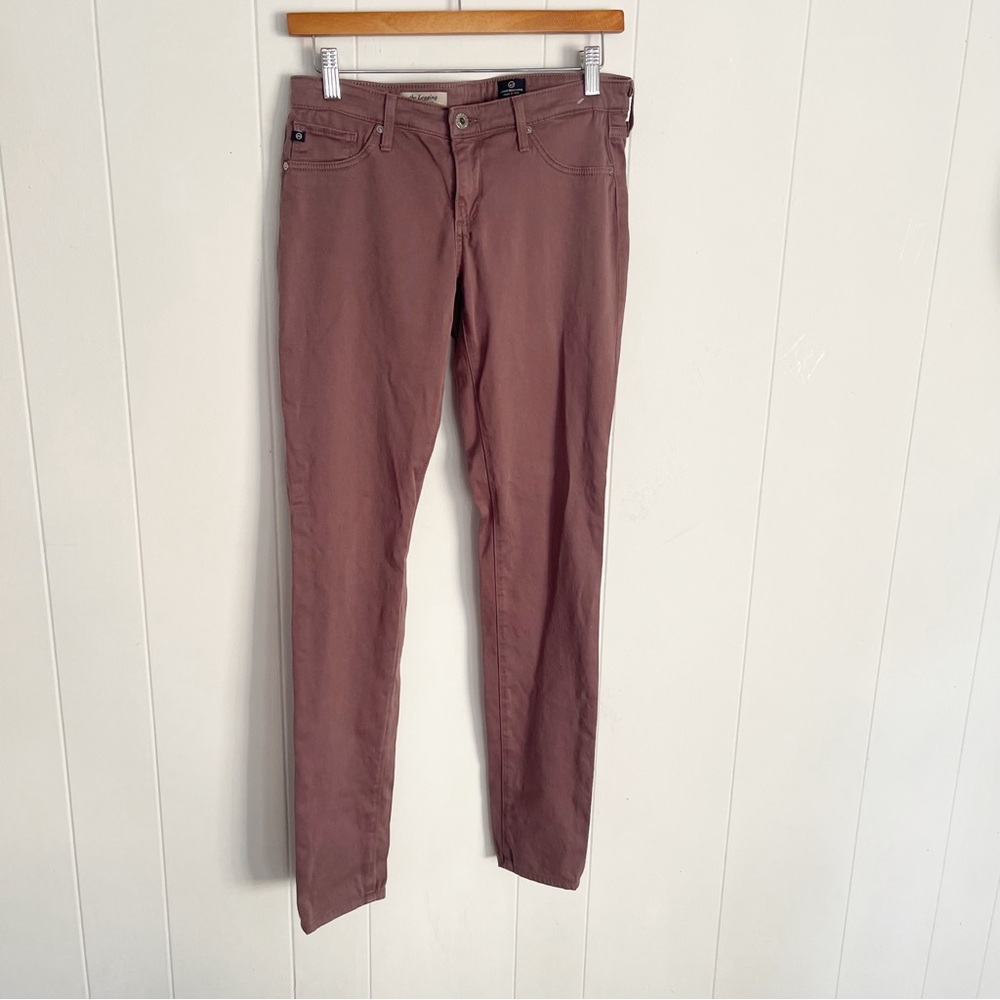 AG Adriano Goldschmied Dusty Pink Denim Jeans Size 28R The Legging